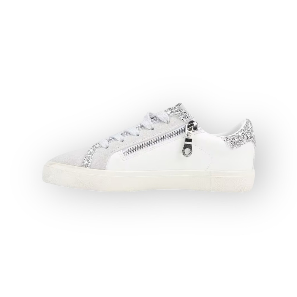 Vintage Havana 𖤐 Gita Star Sneakers 𖤐 Vegan Leather Silver Metallic Glitter 𖤐 12 - Picture 15 of 16